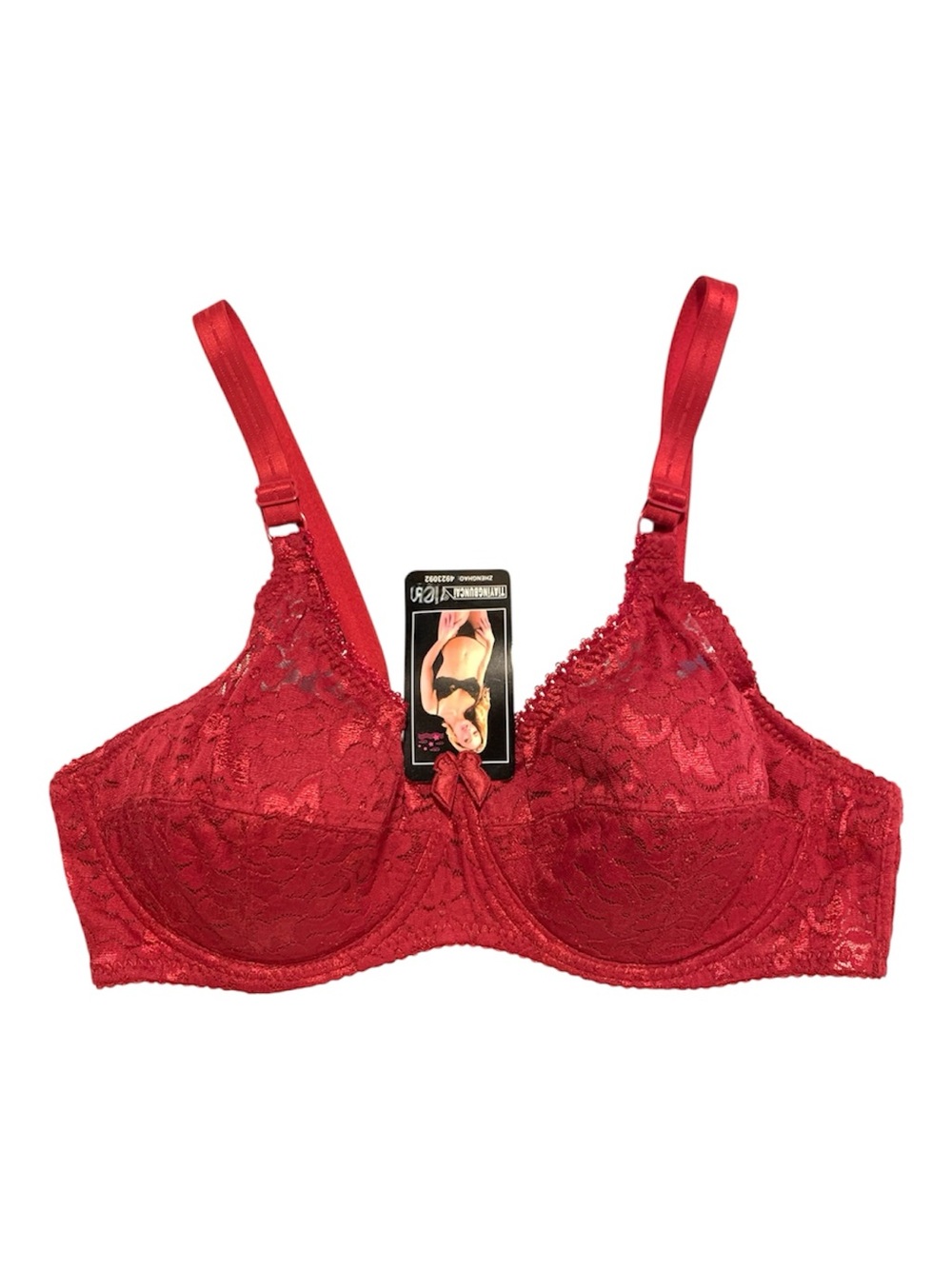 Red Lace Underwire Bra - Size 42C